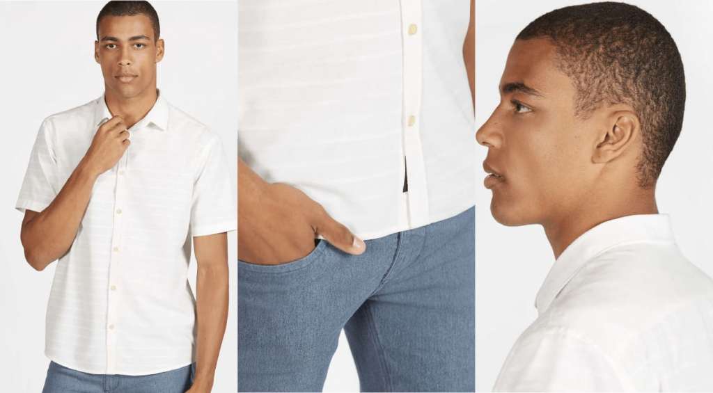 homem usando camisa branca e calça jeans azul