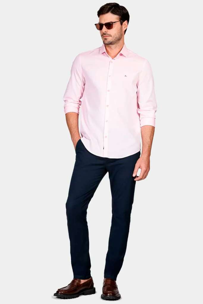 Camisa manga longa rosa