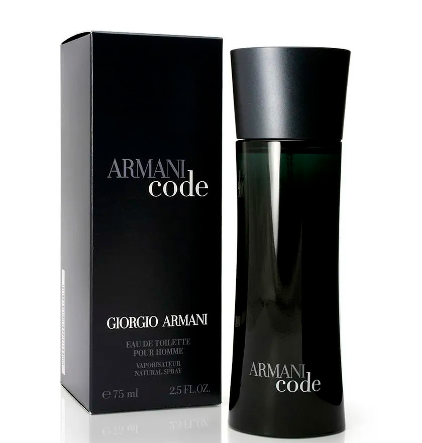 Frasco de perfume Armani Code para homens